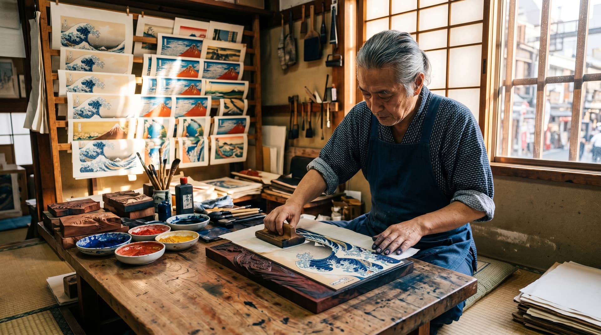 浅草・浮世絵摺り体験プロジェクト 2026 — 木版画家と江戸文化を蘇らせる